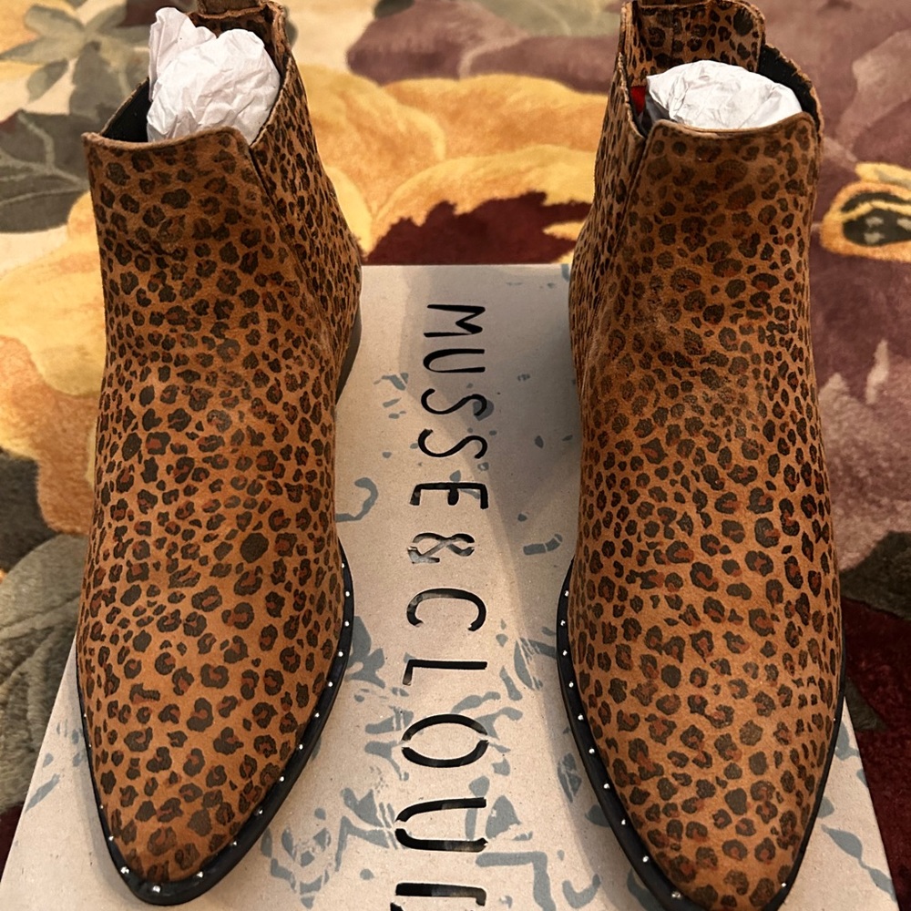 Musse & Cloud Kelis Chelsea boot. Leopard print. EU 39/US size 8. Like new